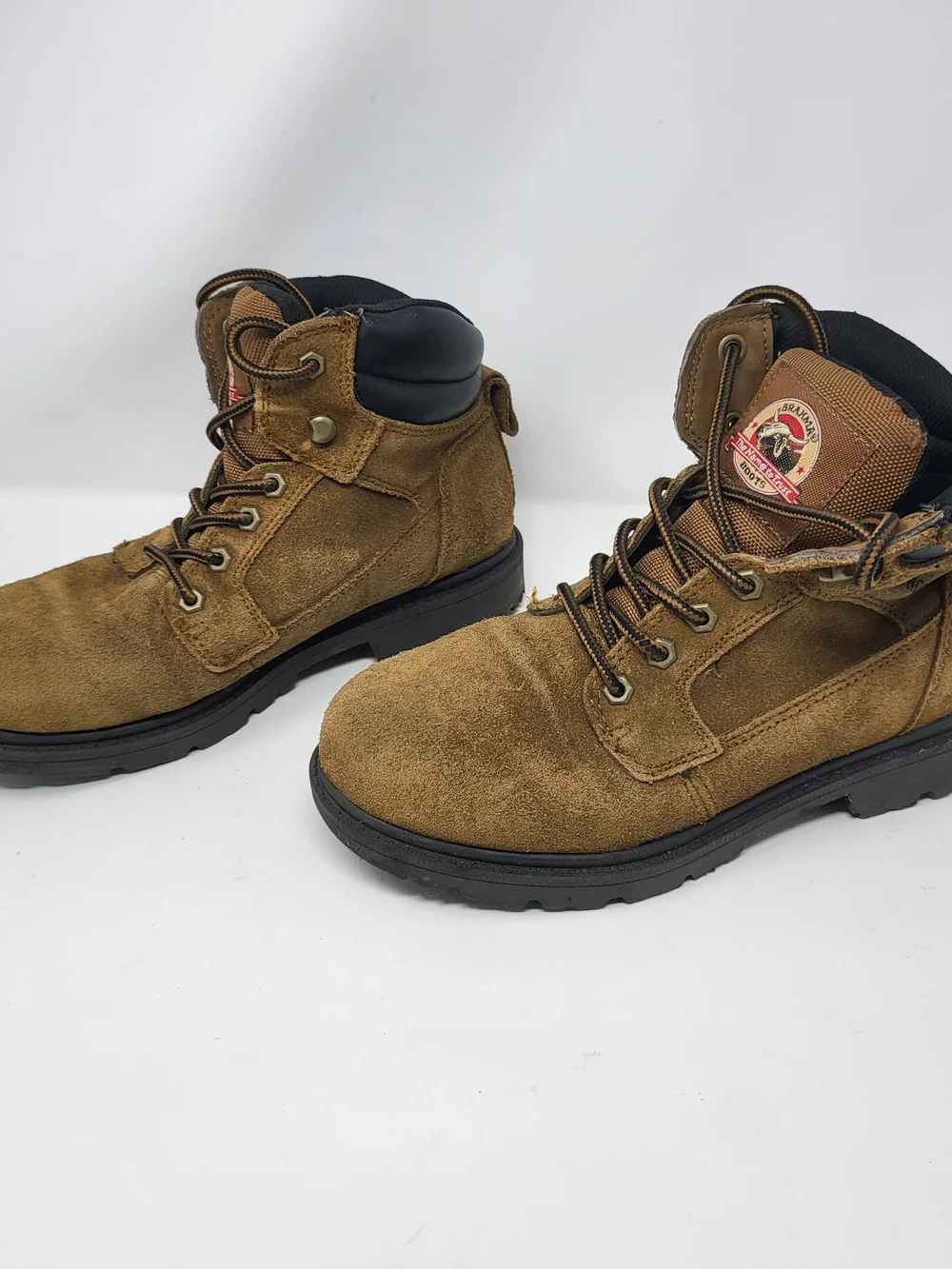 Brahma Tan Suede Lace-Up Men's Work Boots